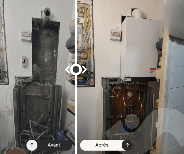 Chaudière gaz installée par nos techniciens
