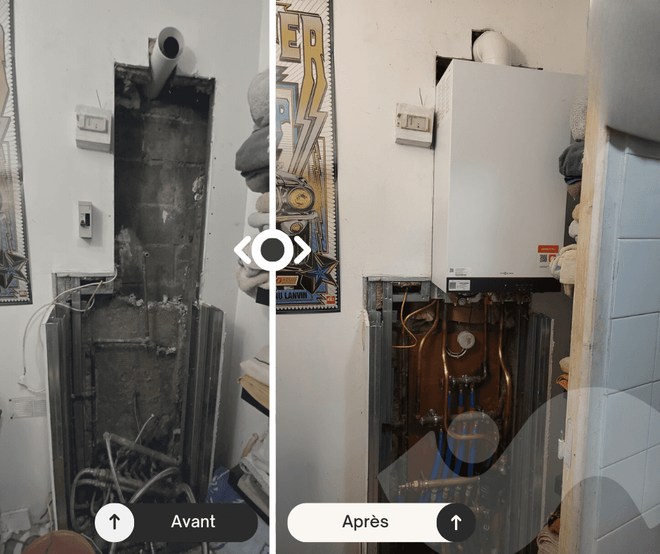 Chaudière gaz installée par nos techniciens