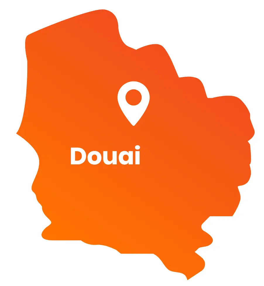 carte de Douai où est présent SEGIA