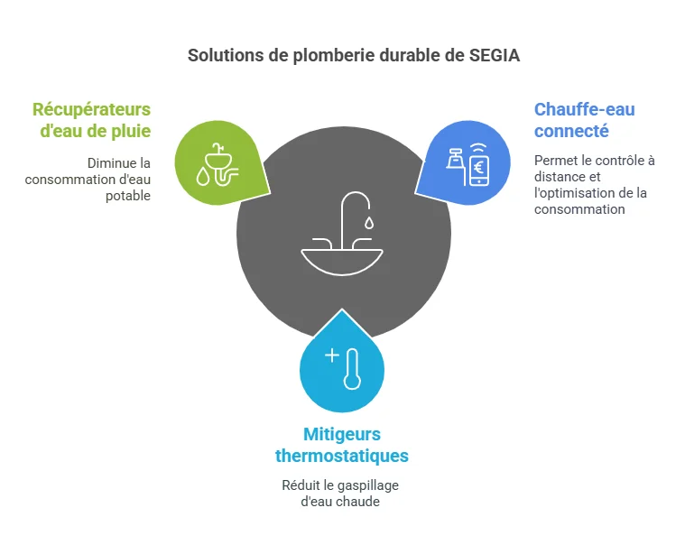 Solutions de plomberie durable avec SEGIA et l'installation d'appareils connectés à Lens