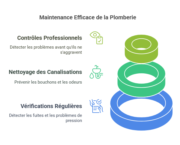 Diagramme qui montre comment faire la maintenance efficace de sa plomberie