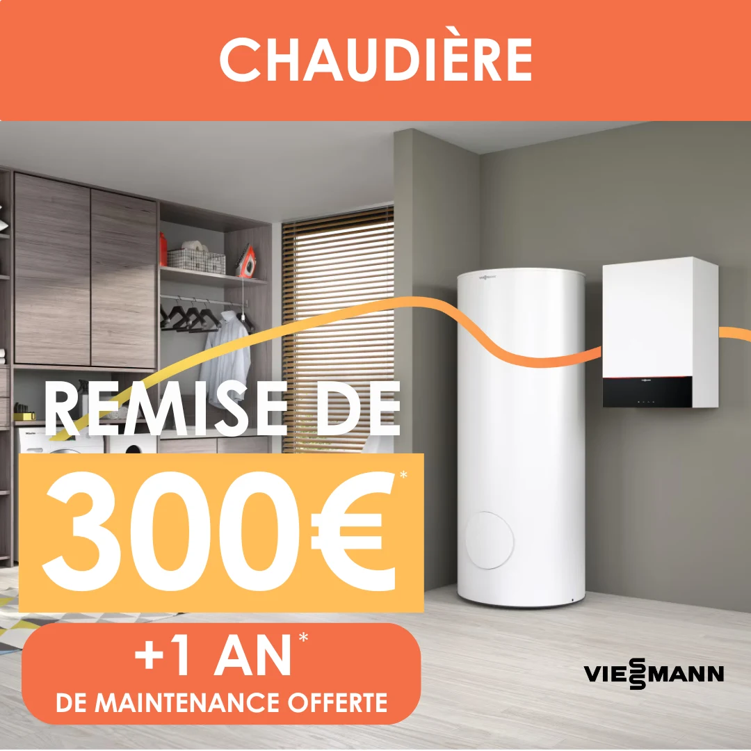 offre promotionnelle avec une remise spéciale de 300€ sur la chaudière