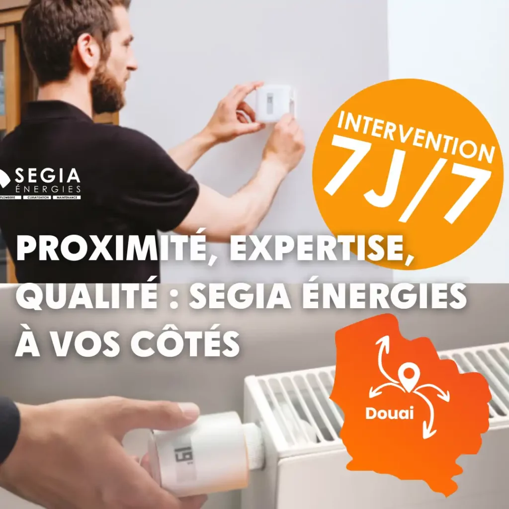 SEGIA prestataire local à Douai pour l'installation de chauffage